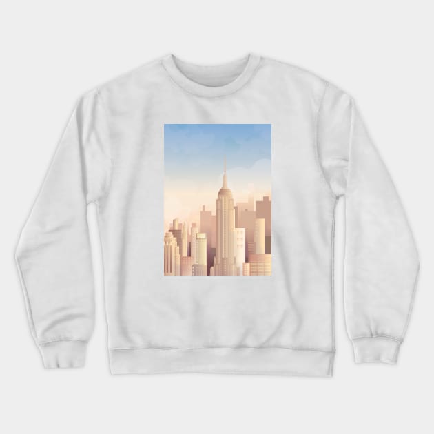 New York City Skyscrapers Crewneck Sweatshirt by Marija154